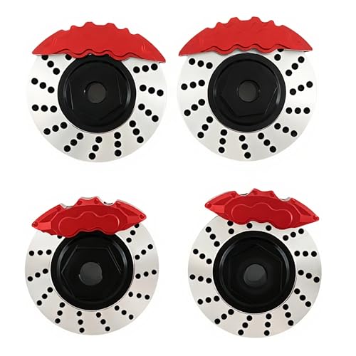4PCS Aluminum Brake Disc Caliper Set for 1/10 4-Tec Ford Mustang RWD RC Car | On-Road Drift,8367 8356,Scale Detail,CNC Machined,High Strength,Precision Fit,Wear Resistant,Durable,RC Upgrade Parts
