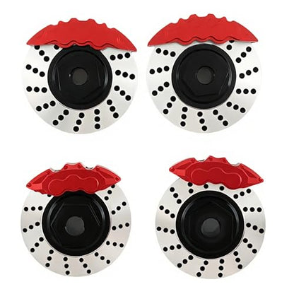 4PCS Aluminum Brake Disc Caliper Set for 1/10 4-Tec Ford Mustang RWD RC Car | On-Road Drift,8367 8356,Scale Detail,CNC Machined,High Strength,Precision Fit,Wear Resistant,Durable,RC Upgrade Parts