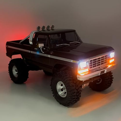 RC Car LED Lights Kit Front & Rear Light Lamp Taillight Headlight Compatible with Tra-xxas TRX4M F150 1/18 RC Crawler Car Upgrade Parts Accessories