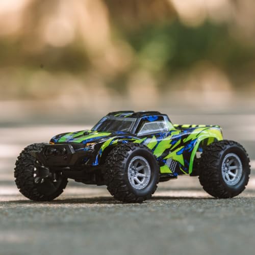 LOCHE RC Offroad Car, 1/32 RC Mini Electric Drift Off-Road Vehicles Remote Control Car, 20km/h High Speed 2.4G All Terrain Off-Road Truck Halloween Surprising Gifts for Boys - RTR Version - color: Green-1