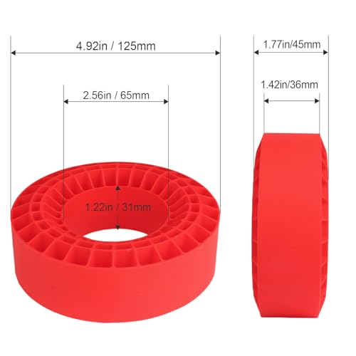 HobbyPark 2.2" Silicone Tire Inserts Soft, Fits 132-134mm 5.25" OD Crawler Tires, Replaces Foam Inserts, 4‑Pack, Waterproof, Good Traction & Sidewall Support for 1/10 RC Crawlers, 125×45mm (Red) - color: Red