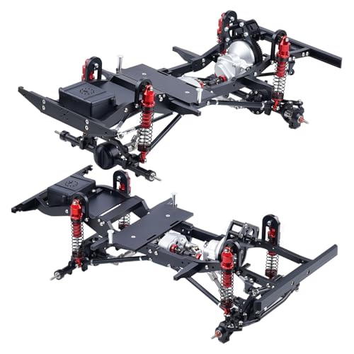 RC Crawler D90 Chassis Frame Builders Kit with Transmission and Gearbox Transfer Case for SCX10,TRX4,D90 DIY Upgrades
