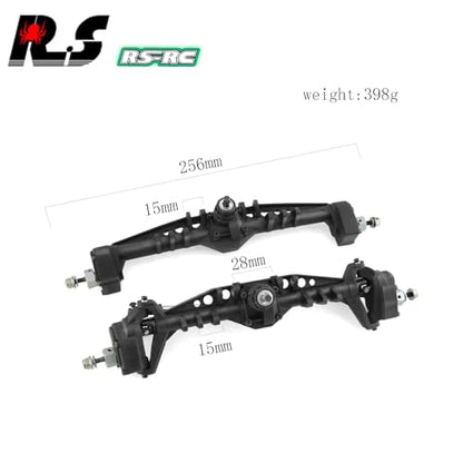REDSPIDER Front and Rear Plastic Currie F9 Portal Axle Complete ， for Axial Capra UTB10 1.9 UTB 1/10 rc Crawler axles ﻿ (Front+Behind)