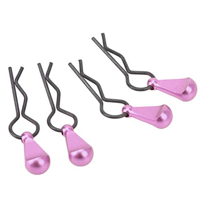 Sturdy Stainless Steel RC Body Clips R Pins with Aluminum Alloy Pull Tabs for 1/8 and 1/10 RC Car Gold 4pcs (#1) (#2) (#3) (#4) - color: #4