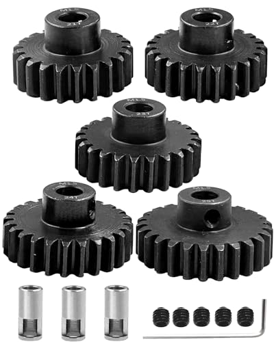M1.5 8mm Pinion Gear Set Upgrades Parts for 1/5 RC Car Brushed Brushless Motor,Steel 5PCS Mod 1.5 21T 22T 23T 24T 25T 8mm Shaft Motor Gear Set Hops Up - style: M1.5(21T&22T&23T&24T&25T)