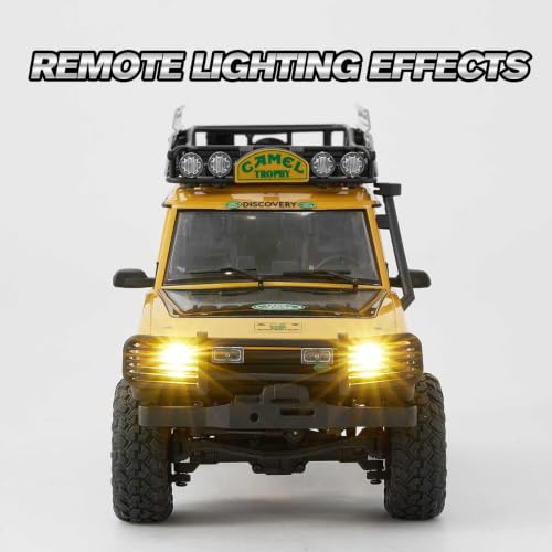 FCX24MS FMS 1/24 RC Crawler, Land Rover Family, 2.4Ghz Off-Road RC Rock Crawler with Lighting Effects and Speed Switch, RC Cars for Adults (Discovery) - color: Discovery