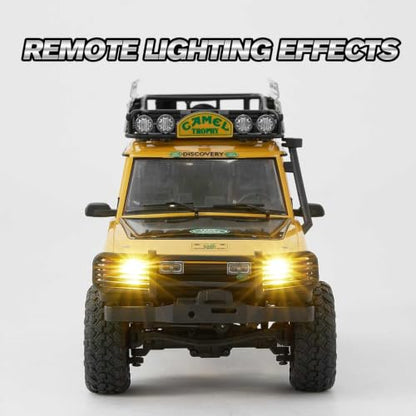 FCX24MS FMS 1/24 RC Crawler, Land Rover Family, 2.4Ghz Off-Road RC Rock Crawler with Lighting Effects and Speed Switch, RC Cars for Adults (Discovery) - color: Discovery