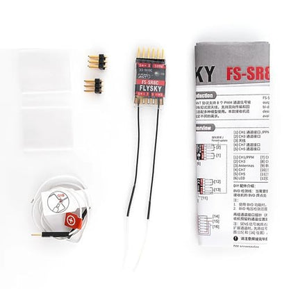 GoolRC Flysky FS-SR8C Receiver, 2.4GHz 8CH Receiver ANT Protocol Dual Antennas Compatible with Flysky FS-ST8 Radio Transmitter for RC Airplanes and Robots