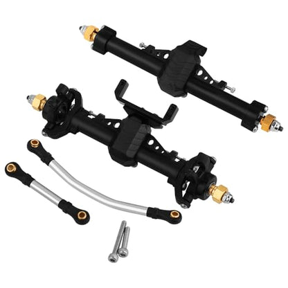 1/24 Scale Plastic Nylon Axles Front and Rear Portal Axle Assembly w/New C Knuckle for Axial SCX24 90081 C10 Jeep 1/24 RC Crawler Upgrade