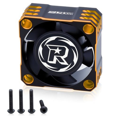 25mm RC Fan 32000RPM/8.4V RC Cooling Fan Turbo ESC Cooling Fan Heat Dissipation for 1/10 1/8, 1/12 RC Car TS120 TS160 TS120V2 TS160V2 ESC (Black+Orange) - color: Black Orange