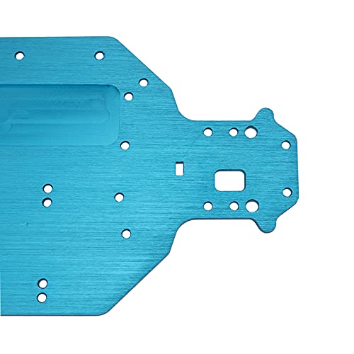 Aluminum Alloy Chassis Plate 03001 Upgrade Parts Compatible with Redcat Racing Lightning EP Drift Lightning STK HSP 94123 94103 1/10 RC Car (Blue) - color: Blue