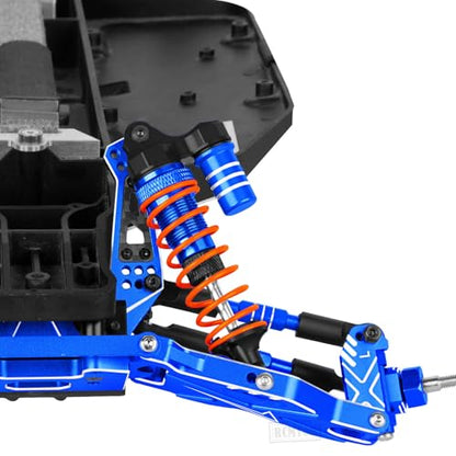 RC Aluminum Front Rear Big Bore RC Shock Absorber Upgrades Part for 1/10 Slash,Stampede,Rustler,Hoss 2WD 4X4 VXL,Alloy 4PCS RC Shocks w/Golden spring,Navy Blue - color: Navy Blue- (RC Shocks)