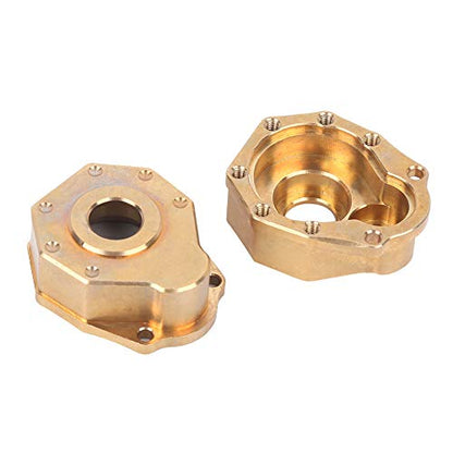 Front Back Portal Axle Universal Axle Case Cover Brass Weight Heavy Duty Brass Steering Knuckle Portal Cover for TRX4 Crawler 1/10 RC Car