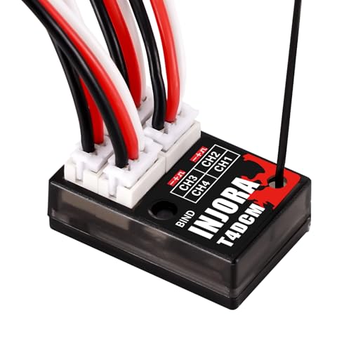 INJORA 4CH T4DCM Compact Receiver for INJORA Transmitter T6DC T6DCG T6M