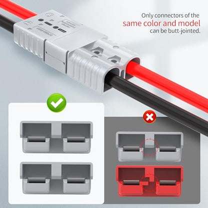 RVBOATPAT 120 Amp Battery Quick Disconnect Connector with Plug Mounting Panel Battery Cable Connector Battery Terminal Connectors Flush Mount Recessed Plate - color: Gray 120A with Plug Mounting Panel