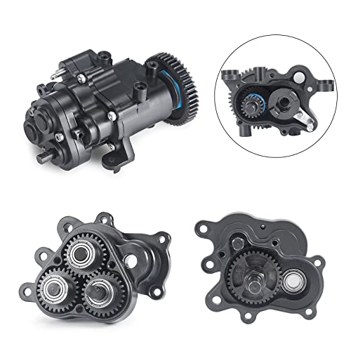 RCLIONS CNC Aluminum Transmission Case Gearbox with Steel Gear for TRX4 T4 | 1/10th RC Crawler Car Upgrade Parts