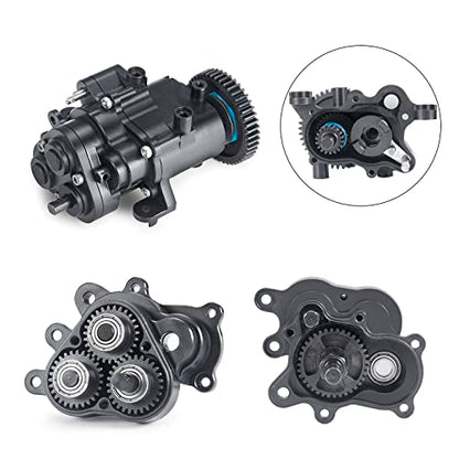 RCLIONS CNC Aluminum Transmission Case Gearbox with Steel Gear for TRX4 T4 | 1/10th RC Crawler Car Upgrade Parts