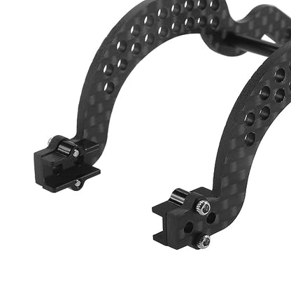 LCG Chassis Kit Carbon Fiber Frame with ECS securing Straps for 1/18 TRX4M Bronco Defender Crawler Car Upgrade