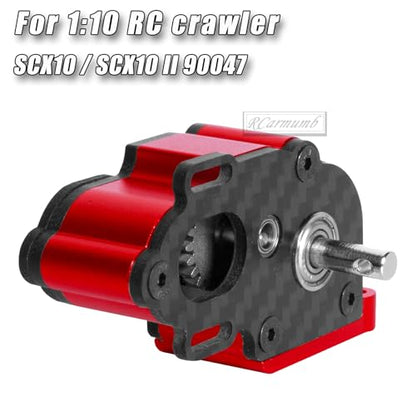 Center Transmission Gearbox Upgrades Part for 1/10 RC Crawler car Axial SCX10 SCX10 ii 90047 Wraith,Aluminum LCG Middle Transmission Gearbox Hops up,Red - color: Red(1 Pack)
