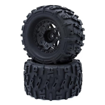 2Pack Surpass Hobby 2.68" Wheel Tires Set Swamp Claw Mud Terrain Tires 68 * 125mm for 1/8 1/10 RC Crawler Car - color: Zimu, size: 2 Pack