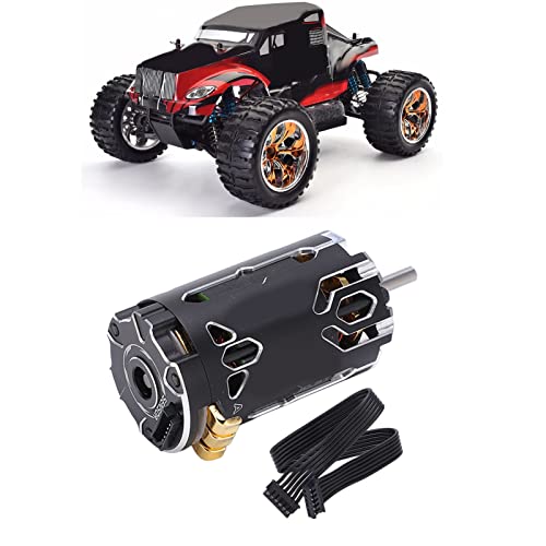 380 V2S Sensored Brushless Motor 10.5T 250W, Supersonic RC Motor for 1/12 1/14 Scale Car, 4000KV High - Efficiency Motor with Gold - Plated Tabs and Removable Design