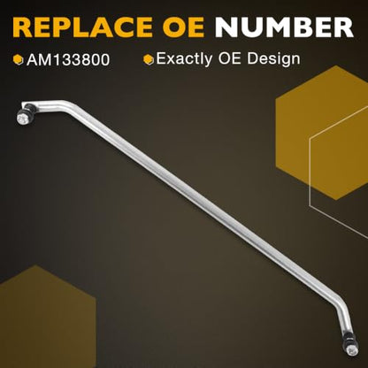 AM133800 Steering Drag Link Tie Rod Assembly Compatible with John Deere GT225 GT235 GT235E GT245 GX255 LX280 LX289 Riding Mowers with Locknuts 14M7455 - size: AM133800