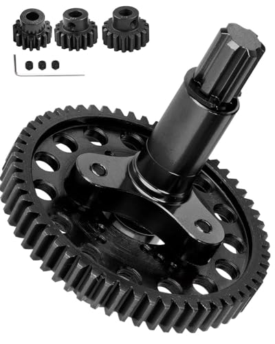 Metal Spur Gear Slipper Clutch 57T(32dp) with 15T/16T/17T Pinions Gear Upgrades Part for 1/10 Granite/Senton/Big Rock/Vorteks 3s mega550,Kraton/Outcast 4S,Black