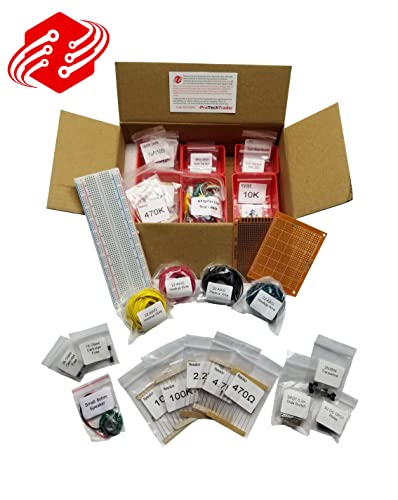 Make: Electronics 3rd Ed Kit 1 Economy - Beginner, Intermediate, & Advanced (Teen - Adult) Component Pack for The Experiments in Make: Electronics 3rd Ed by Charles Platt - Covers Sections 1-3 - style: Kit 1 (Ch. 1-3) Economy