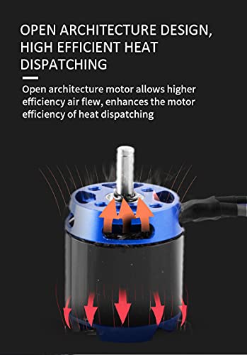 DIAMONDDYNAMICS Hobbyhh D2835 (2216) brushless Motor 1200kv Power 295W with 3.5mm Plug for DIY RC Glider Aircraft Plane and UAV, 2835-1200KV - size: 2835-1200KV