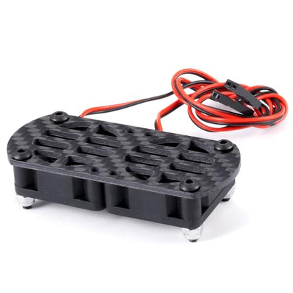 MORLORDY 30x30mm RC Cooling Fans Dual Mount and 2Pcs Cooling Fans Heatsink Kit for Arrma 1/8 3S Vendetta Infraction Big Rock Upgrade Parts(Plastic Fan)