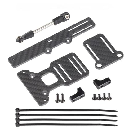 T3V1 Carbon Fiber LCG Chassis Kit RC Performance Carbon LCG Chassis Kit and Link Kit Capra Portal Axle ESC Battery Servo Plate (BOA Servo Mount) - color: Boa Servo Mount
