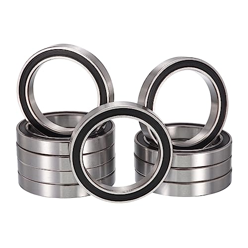 6807-2RS Deep Groove Ball Bearings, ID 35mm x OD 47mm x Width 7mm Double Rubber Sealed Ball Bearing Pre-Lubricated Chrome Steel Z2 Lever 10pcs - size: 6807-2RS 35x47x7mm