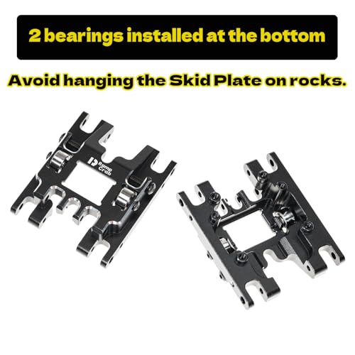 RampCrab Gearbox Skid Plate for TRX4M RC Car, Aluminum Alloy, Come with Bearing, Upgrades Parts for 1/18 TRX4-M Bronco Defender K10, 18.5G