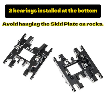 RampCrab Gearbox Skid Plate for TRX4M RC Car, Aluminum Alloy, Come with Bearing, Upgrades Parts for 1/18 TRX4-M Bronco Defender K10, 18.5G