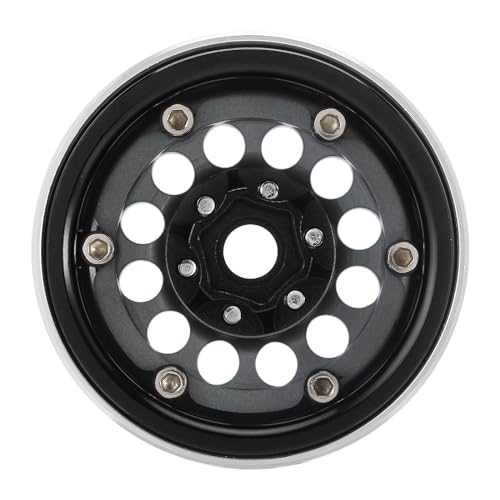 INJORA 1.9" 150g Brass & Aluminum -10mm Offset Wheels for 1/10 RC (Grey) - color: Grey