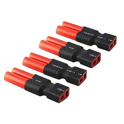FLY RC 4PCS T Plug Female to HXT 4mm Connector Wireless Connector RC LiPo Battery Connector Adapters for RedCat Racing and Exceed RC