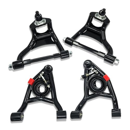‎Psrorkeu Front Upper & Lower Tubular Control Arm 4-Piece Kit, Compatible with 1968-1972 GM A-Body Chevelle, El Camino, Monte Carlo, GTO, Cutlass, Skylark, Heavy Duty DOM Steel Suspension Upgrade - size: 68-72 GM A-Body