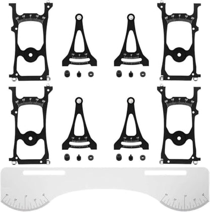 1/10 RC Car Alignment Tool for Suspension Tuning – Aluminum Camber Toe Slip Angle Gauge, Multi-Functional Setup Kit Compatible with 1/10 Scale RC Cars