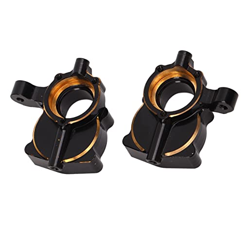 2Pcs Brass Portal Axle Housing for RGT EX86190 LC76 1/10 RC Crawler, Black - Coated Rustproof RC Steering Knuckle with Enhanced Stability and Wear Resistance
