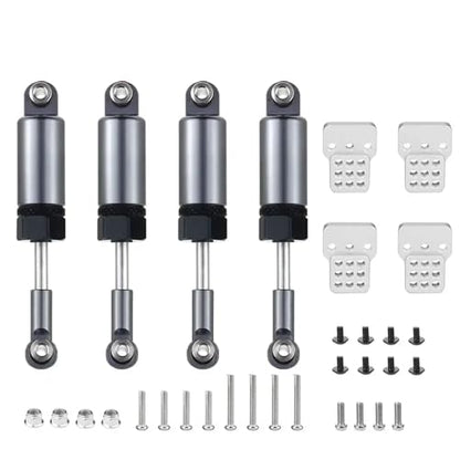 RC Car Toys For WPL C14 C24 1/16 Shock Sbsorbers RC Truck Car Upgrade Modification And Repair Parts Set(Grey) - color: Grey