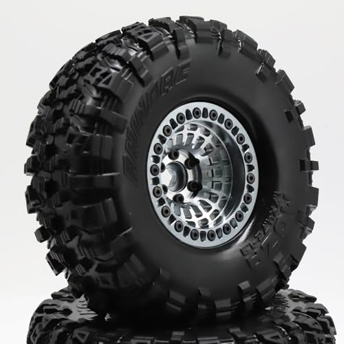 GOTECK RC Rims 1.9 Inch Beadlock Wheel Negative Offset -10mm CNC Aluminum Wheel Rim Wheel Hub 4pcs-Set for Axial SCX10 Pro TRX4 VS4-10 Gen8 RC4WD 1/10 RC Crawler Car - color: Gs10