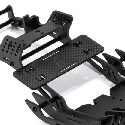 RC Chassis Kit Frame Girder LCG Carbon Fiber for 1/10 RC Rock Crawle,Lightweight Thickened Cheater Rigs Frame Rails for 1/10 RC Rock Crawler Axial SCX10