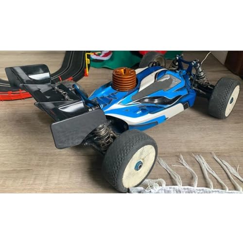 for HSP 94166 94107 for Kyosho 1/8 Off-Road for Buggy RC Drift Car On-Road for Racing Car Tail Wing Rear Spoiler Upgrade Parts Accessories RC Car Parts(Black) - size: Black