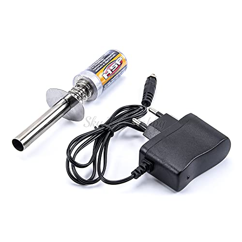 Replacement Part For Rechargeable Glow Plug Starter Igniter AC Charger Ignition Kit For Nitro Engine Power 1/10 1/8 RC Car Engines - (Color: With EU Plug) - color: With EU Plug