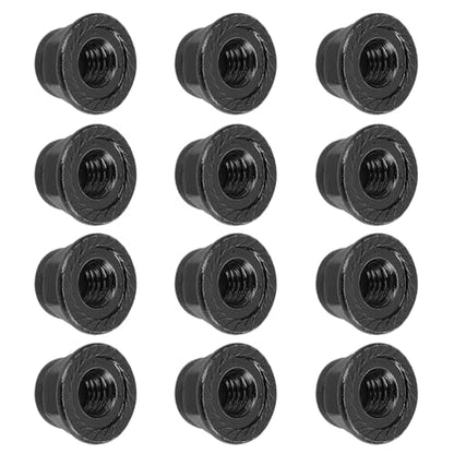 Demeras Wheel Lock Nut Non Slip Metal Tire Lock Nut 4mm Compatible with Axial SCX10 1 10 RC Model Car 12PCS(Black)