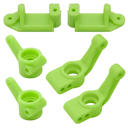 OG RC Plastic Caster/Steering Block Rear Stub Axle Carriers for Slash 2WD | L&R Wheel Steering Kit for 1/10 Traxxas Slash Stampede Rustler 2WD #3632 #3736 #3752 - color: Green