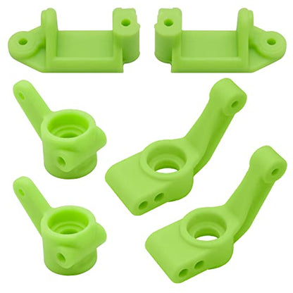 OG RC Plastic Caster/Steering Block Rear Stub Axle Carriers for Slash 2WD | L&R Wheel Steering Kit for 1/10 Traxxas Slash Stampede Rustler 2WD #3632 #3736 #3752 - color: Green