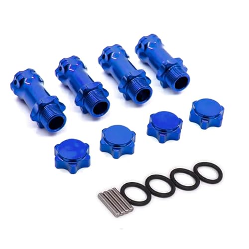 RC Replacement Parts for HSP 1/8 Scale Monster Truck Truggy 1 Set 89108 17mm Wheel Hex 30mm Longer Enhanced Mount Adapter Hub RC Spare Parts(Blue) - color: Blue