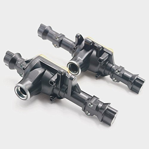 KYX Racing Metal Front & Rear Axle Housing Axle Shell w/Black Cover for 1/10 RC Crawler TRX-4