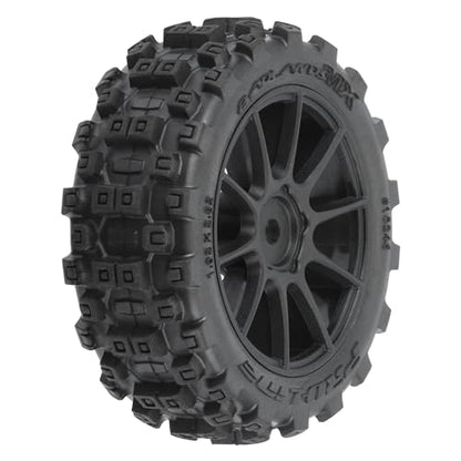 Pro-Line Racing Badlands MX 1.9" All-Terrain Buggy Tires 4 Mounted on Mach-10 Black 1.9" 12mm Hex Wheels for Typhon GROM 4x4 Front or Rear PRO1024610